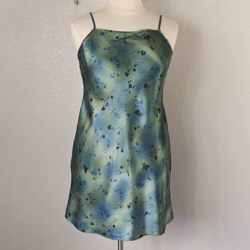 🌷Gilligan & O'Malley Size L Satin Chemise Nightgown Vintage